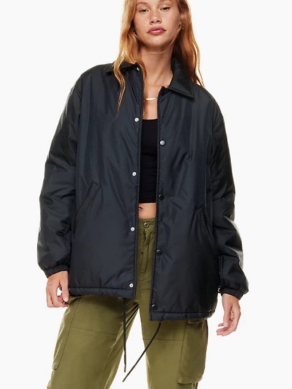 TNA Aritzia The Coaches Jacket Black Medium 57277